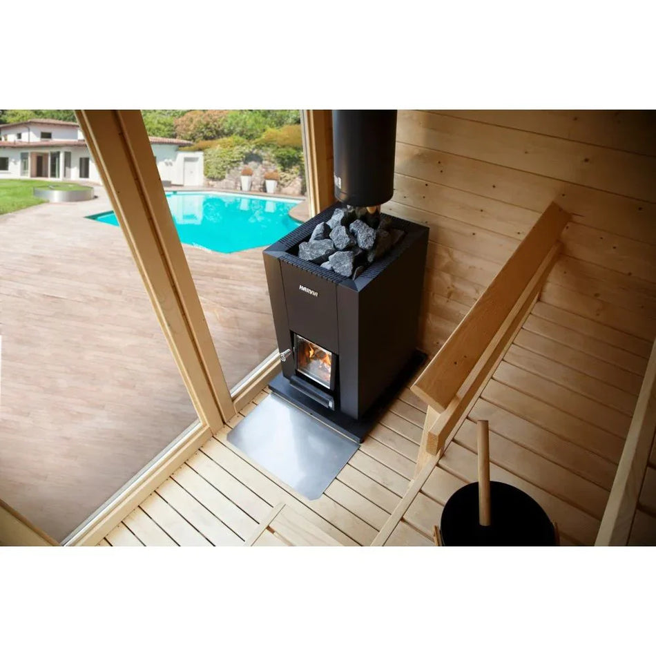 Harvia Linear 22 GreenFlame 15.7kW Wood Burning Sauna Stove | WKLI22GM