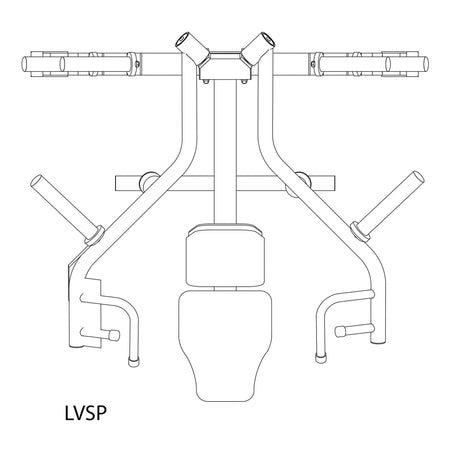 lvsp leverage shoulder press dimensions