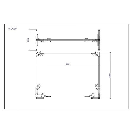 pcco90x powerline cable crossover machine dimensions