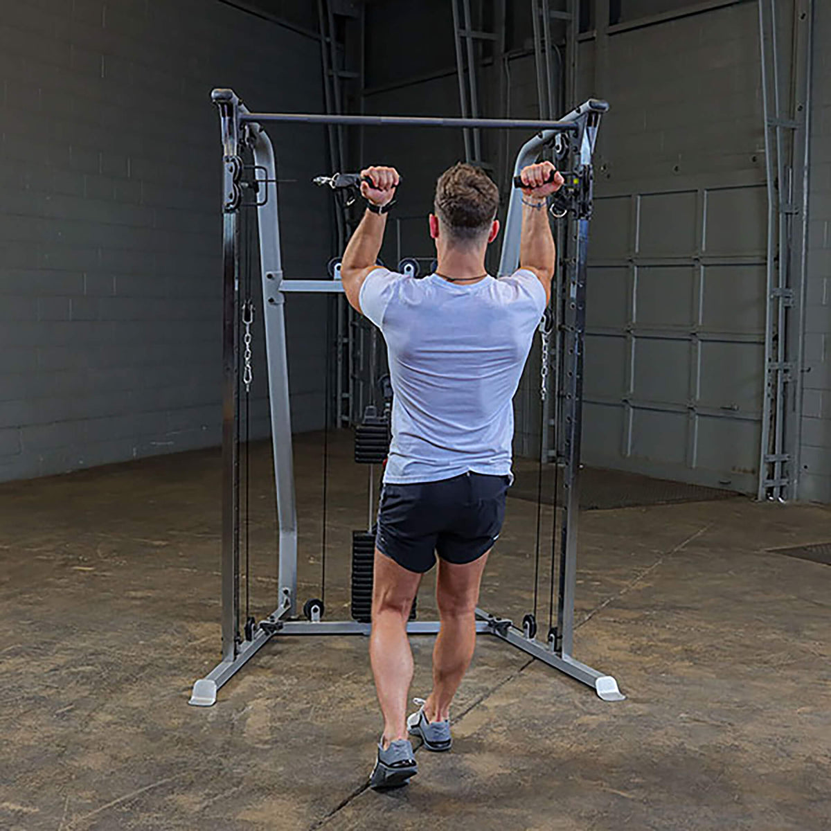 pft50 powerline single stack functional trainer cable curls