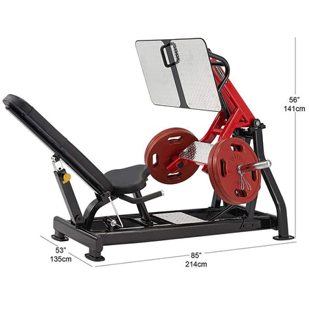 pllp plate loaded leg press machine dimensions