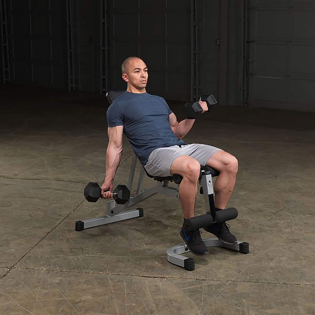 powerline pfid130x flat incline decline bench biceps curl