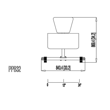 powerline ppb32x preacher curl bench top view dimensions