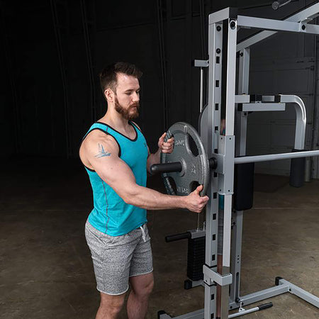 powerline smith machine gym psm1442xs setting up plate holder