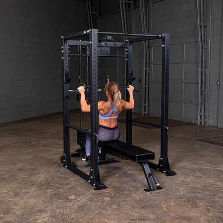 pro clubline sfb125 flat bench with lat pull