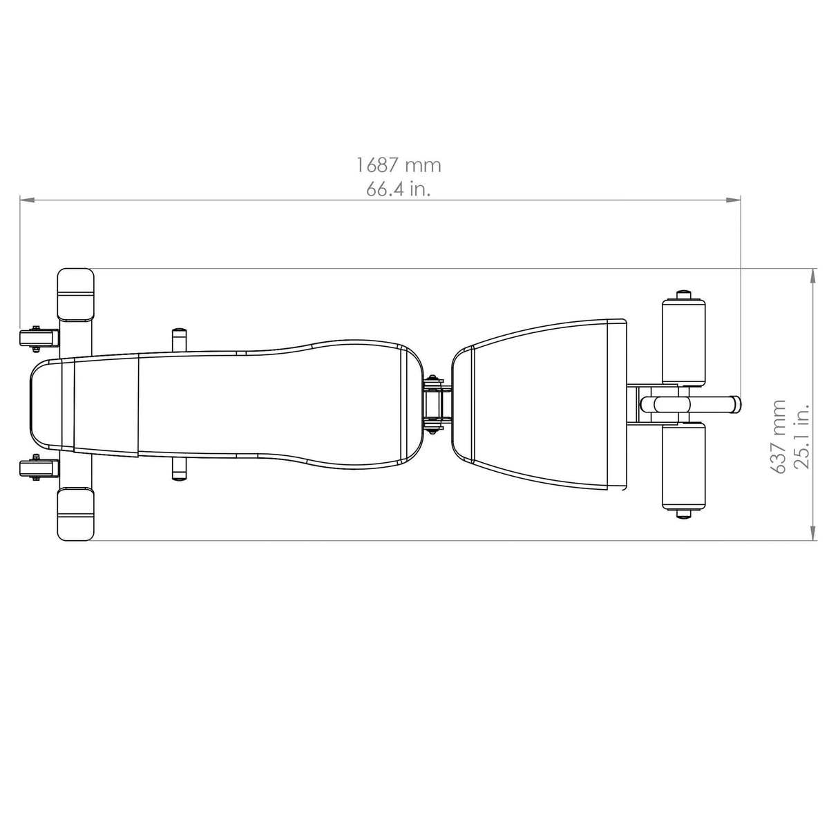 pro clubline sfid425 heavy adjustable bench top view dimensions