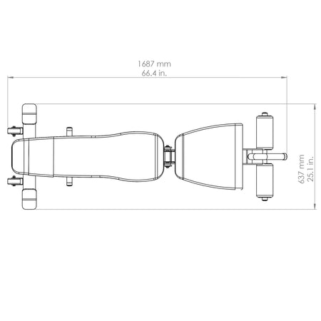 pro clubline sfid425 heavy adjustable bench top view dimensions
