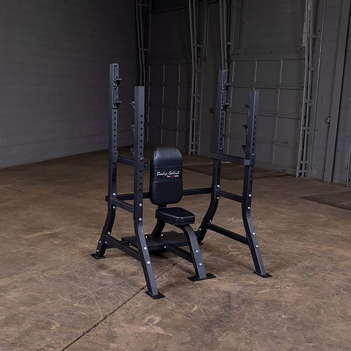pro clubline sosb250 shoulder olympic bench front side view