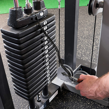 pro select biceps and triceps machine stacks