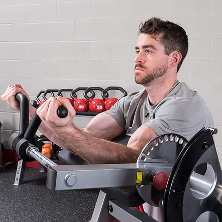 pro select gcbt stk biceps and triceps machine close up