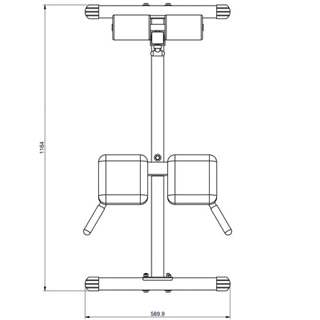 roman chair back hyperextension pch24x top view dimensions