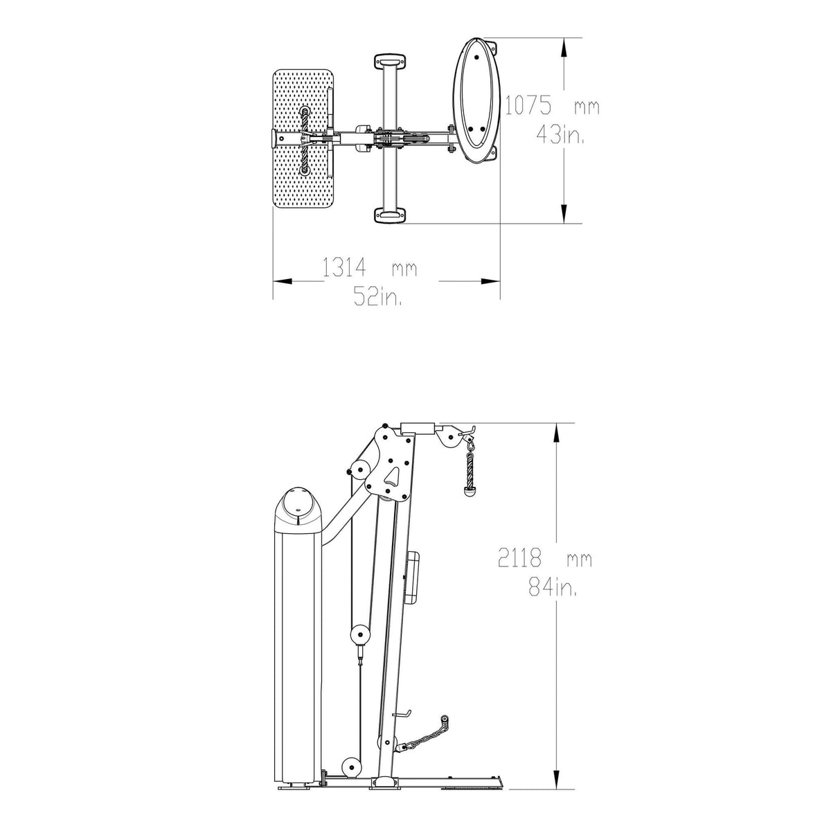 s2btp pro clubline bicep and tricep machine dimensions