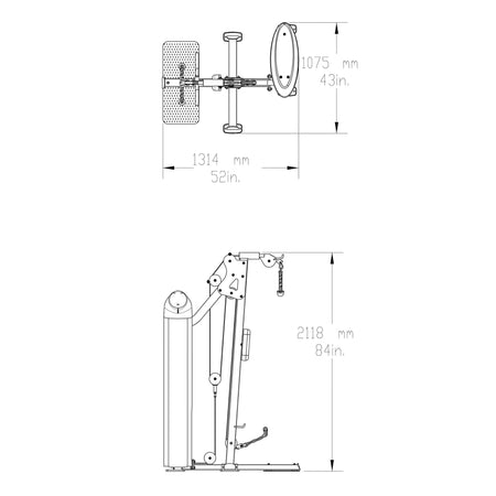 s2btp pro clubline bicep and tricep machine dimensions