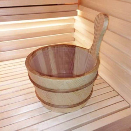 saunalife wood sauna bucket