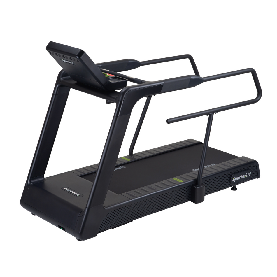 sportsart t673 prime eco natural treadmill back angle