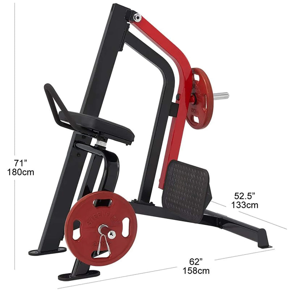 steelflex plate loaded glute hip extension machine plhe dimensions