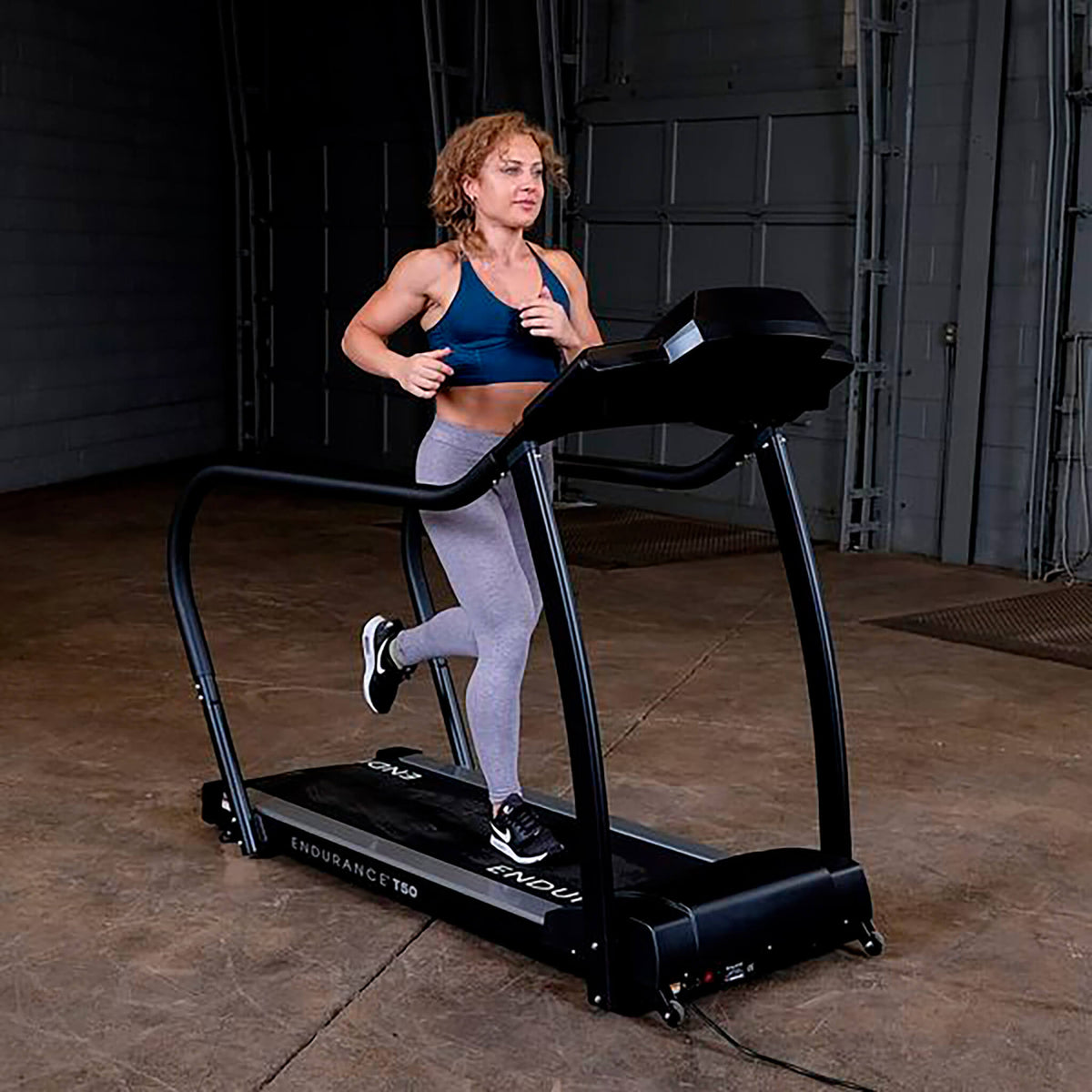 t50 walking treadmill front side view walking workout