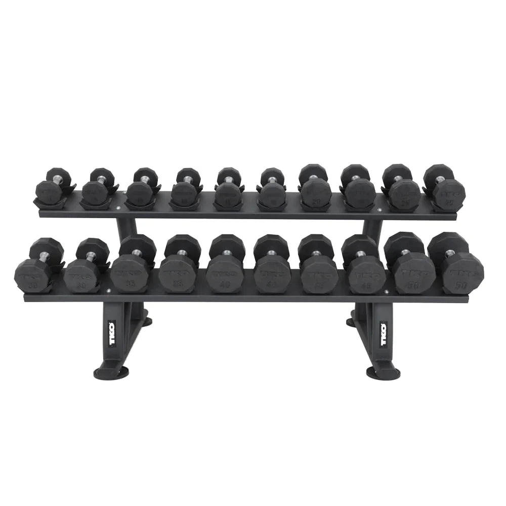 TKO 10 Pair Saddle Dumbbell Rack 7051