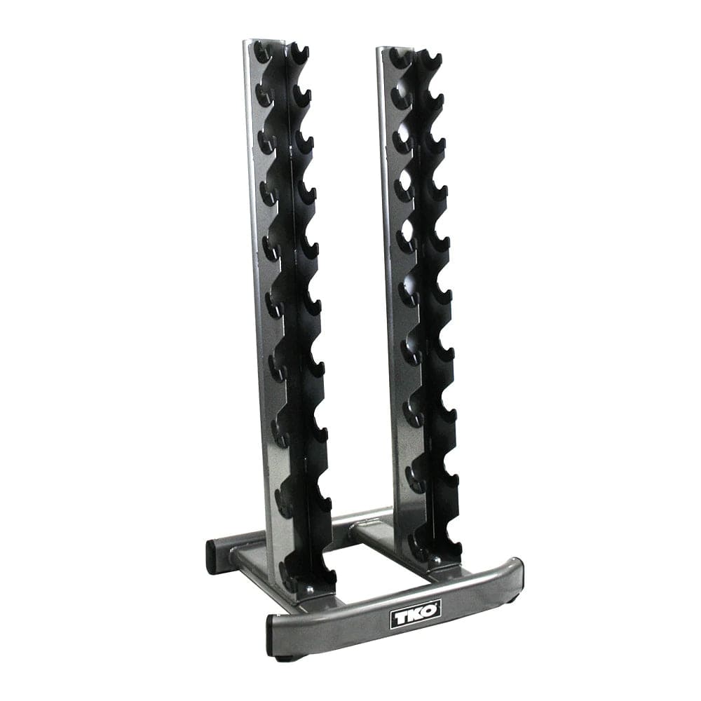 TKO 10 Pair Vertical Dumbbell Rack Set 5-50 Lb. 10 Pairs