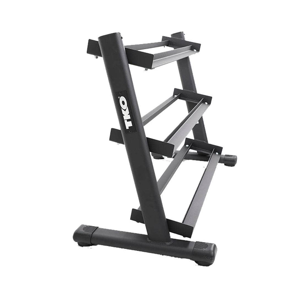 TKO Strength 3-Tier Rail Dumbbell Rack for 5-50 Lb Pairs