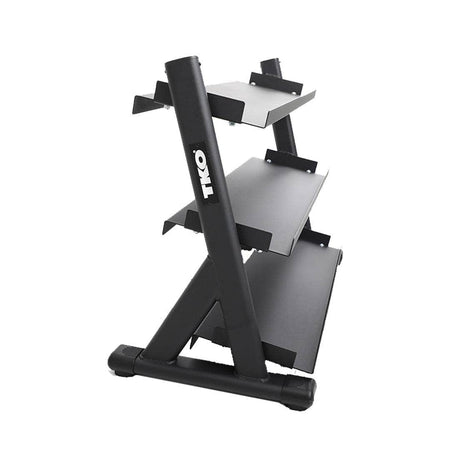 TKO Strength 3-Tier Shelf Style Dumbbell Rack For 5-50 Lbs