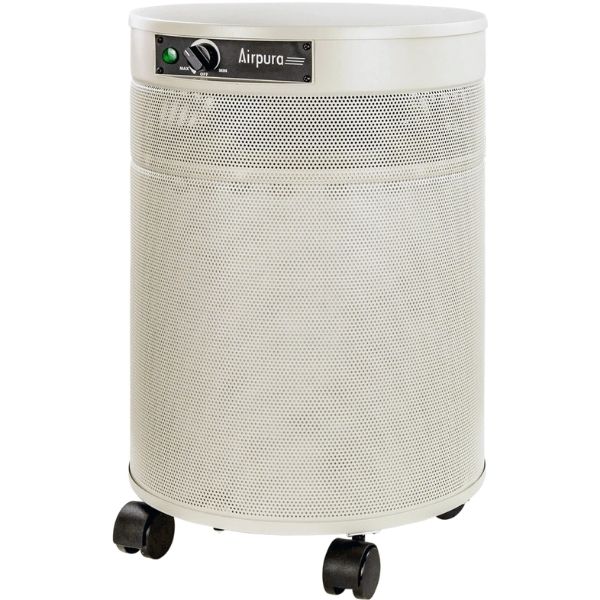 Airpura C600 DLX Air Purifier Chemical & Gas Abatement Plus + Cream Facing Left