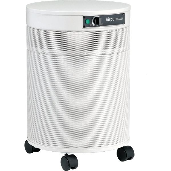 Airpura F600 DLX Air Purifier Formaldehyde, VOCS and Particles Plus + White Facing Right