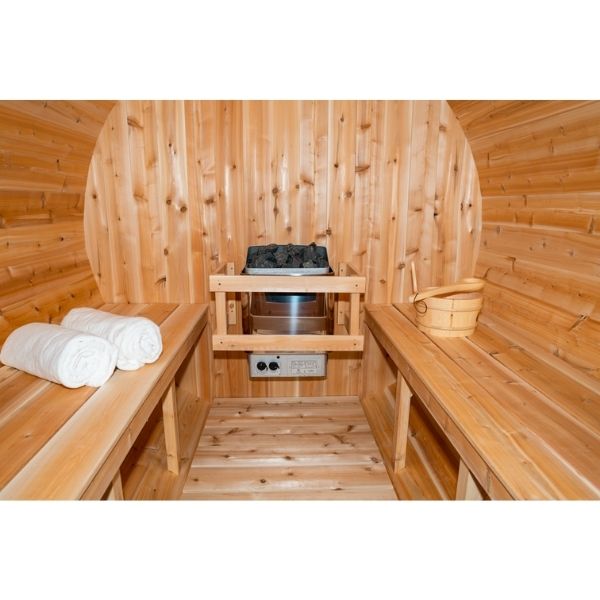 Dundalk CT Harmony 2-4 Person Outdoor Traditional Sauna Inside look