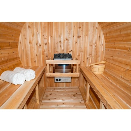 Dundalk CT Harmony 2-4 Person Outdoor Traditional Sauna Inside look