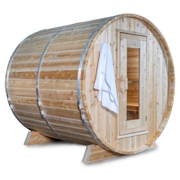 Dundalk CT Harmony 2-4 Person Outdoor Traditional Sauna Left Side View