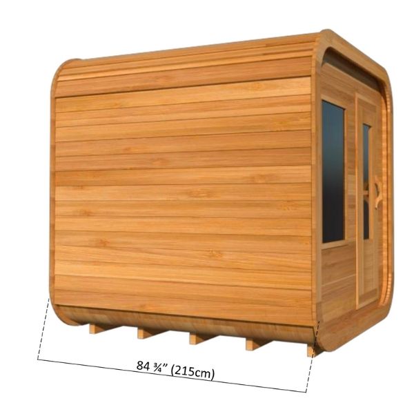 Dundalk CT Luna 3 Person Outdoor Traditional Sauna Dimensions of Outside 