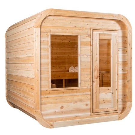 Dundalk CT Luna 3 Person Outdoor Traditional Sauna Front View