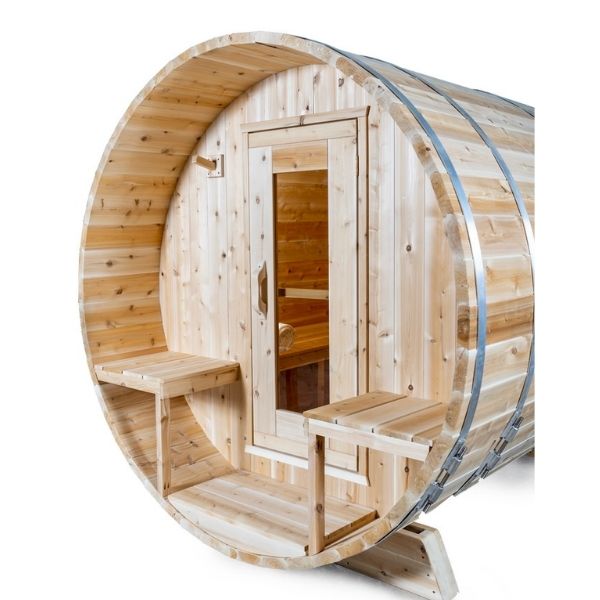 Dundalk CT Serenity 2-4 Person Outdoor Traditional Sauna Close-up  