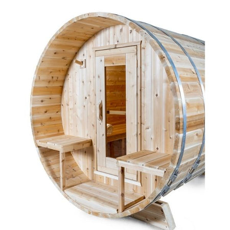 Dundalk CT Serenity 2-4 Person Outdoor Traditional Sauna Close-up  