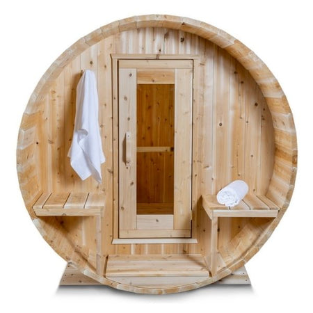 Dundalk CT Serenity 2-4 Person Outdoor Traditional Sauna Front View