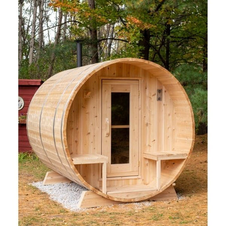 Dundalk CT Serenity 2-4 Person Outdoor Traditional Sauna Outside Front View