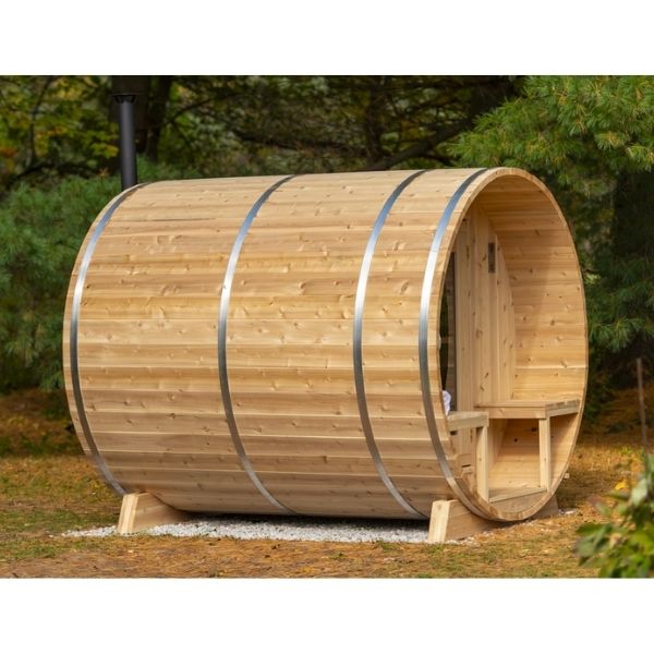 Dundalk CT Serenity 2-4 Person Outdoor Traditional Sauna Outside Side View