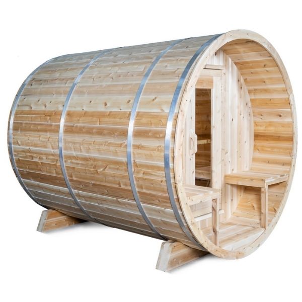 Dundalk CT Serenity 2-4 Person Outdoor Traditional Sauna Side View