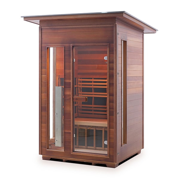 Enlighten Diamond 2 Person Slope Infrared Traditional Sauna Facing Left