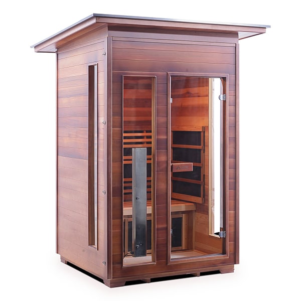 Enlighten Diamond 2 Person Slope Infrared Traditional Sauna Facing Right