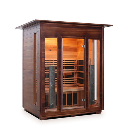 Enlighten Diamond 3 Person Indoor InfraredTraditional Sauna Facing Right