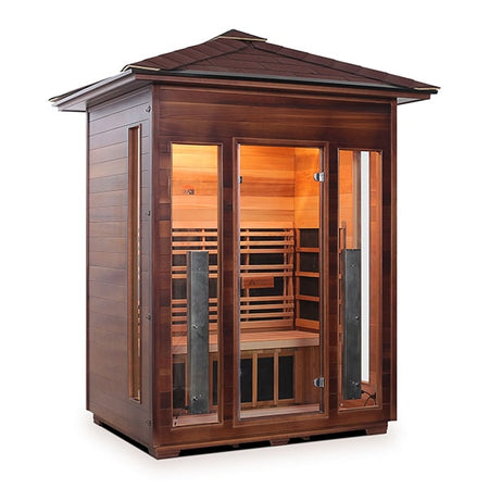 Enlighten Diamond 3 Person Peak InfraredTraditional Sauna Facing Right