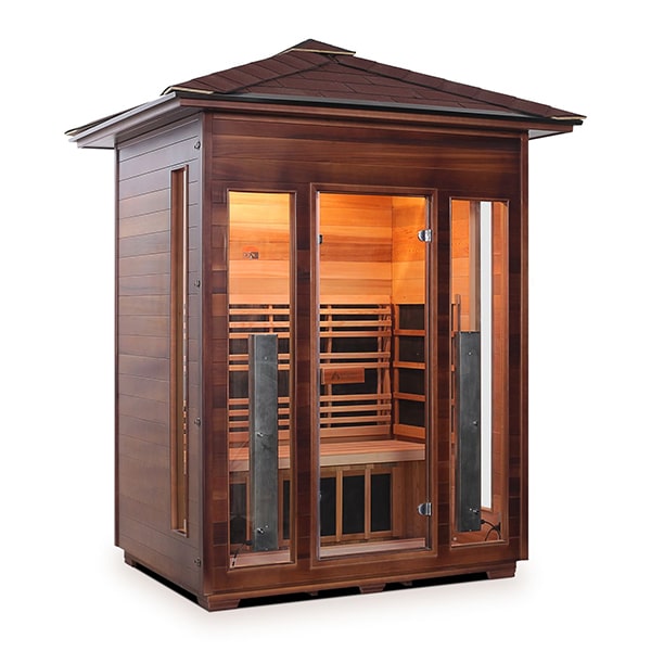 Enlighten Diamond 3 Person Peak InfraredTraditional Sauna Facing Right