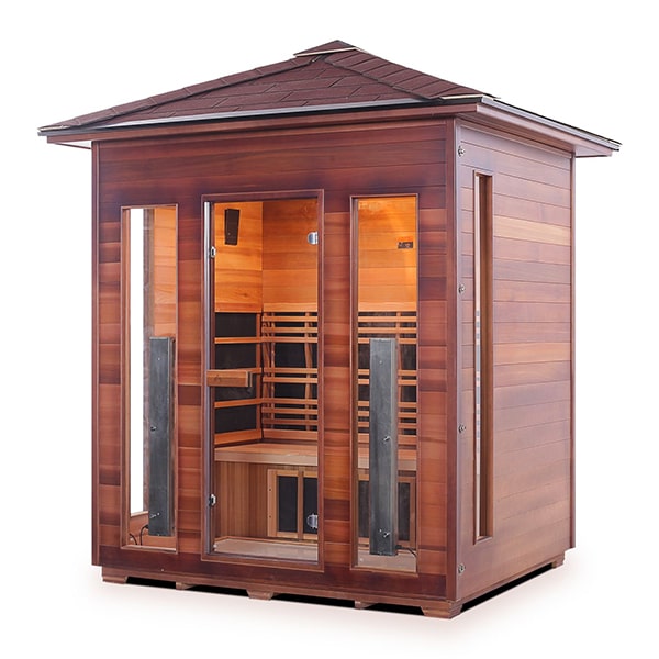 Enlighten Diamond 4 Person Peak InfraredTraditional Sauna Facing Left