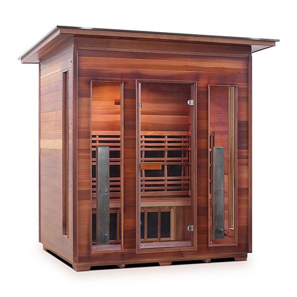 Enlighten Diamond 4 Person Slope InfraredTraditional Sauna Facing Right