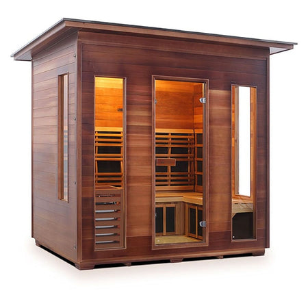 Enlighten Diamond 5 Person Slope Infrared Traditional Sauna Facing Right