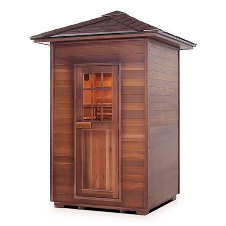 Enlighten MoonLight 2 Person Peak Dry Traditional Sauna Facing Left