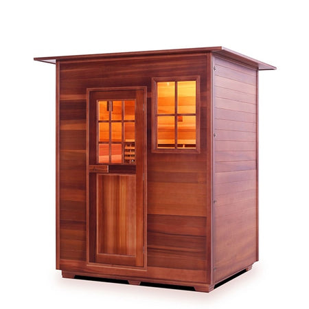 Enlighten MoonLight 3 Person Indoor Dry Traditional Sauna Facing Left