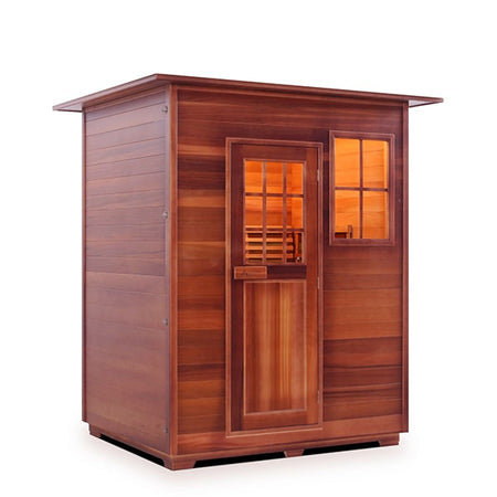 Enlighten MoonLight 3 Person Indoor Dry Traditional Sauna Facing Right