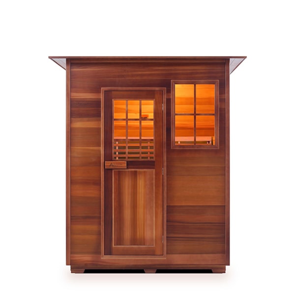Enlighten MoonLight 3 Person Indoor Dry Traditional Sauna Front View